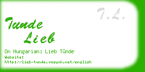 tunde lieb business card